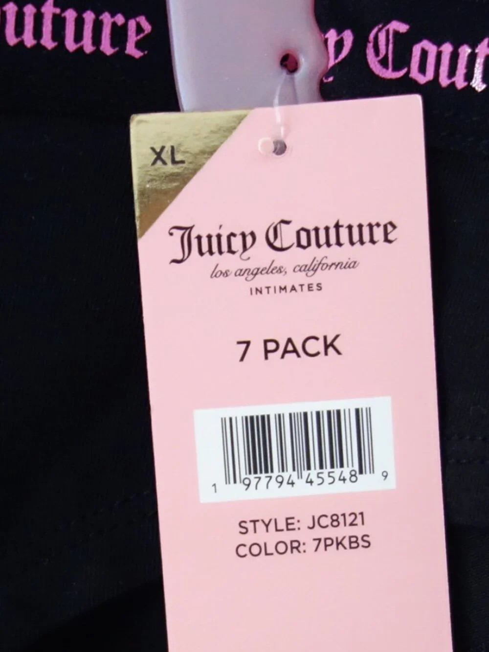Juicy Couture 7-Pack Soft Stretchy Cotton Cheeky Panties Strawberr Pink (XL) NWT - Picture 12 of 13